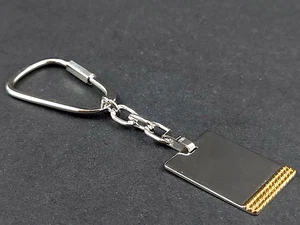 Eleganter Schlüsselanhänger, aus 835er Silber, vergoldet, mit Karabiner - Bild 1 von 5