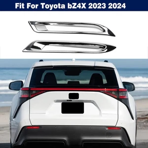 Chrome Rear Bumper Fog Light Cover Frame Trim 2Pcs For Toyota bZ4X 2023 2024 - Picture 1 of 9