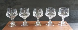 (5) Spode Constance Handblown Handcut Full Lead Crystal 6 1/2" Glasses Goblets - Picture 1 of 7