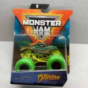MONSTER JAM DRAGON NITRO NEON SERIES 11 TRUCK DRAGON W/WRISTBAND 2020 RARE - Picture 1 of 13