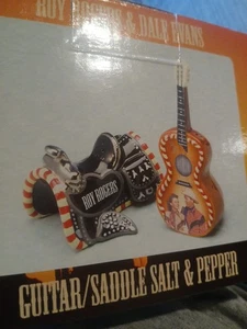 Roy Rogers & Dale Evans Salt & Pepper Shakers New Guitar & Saddle Collectible - Picture 1 of 3
