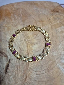 schönes Armband 585 Rubin Cabochon - Bild 1 von 7