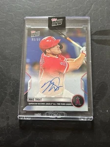2022 MLB Topps NOW Card Mike Trout On-Card Auto #d /99 Angels Runs Leader #782A - Picture 1 of 4
