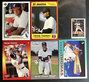 (6) Frank Thomas White Sox Lot MLB Baseball Cards UD, TOPPS, FLEER, 1991-1992 - Picture 1 of 2