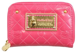 aldi HelloKitty Round Coin & Card Case HK26-4 Rose w110×h77×d17mm - Picture 1 of 5
