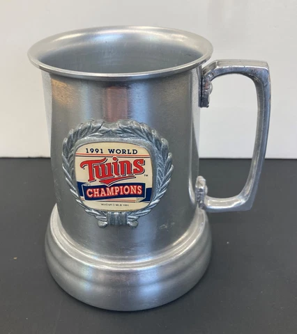 Minnesota Twins 1991 World Champs Glass Bottom Aluminum Mug Cover