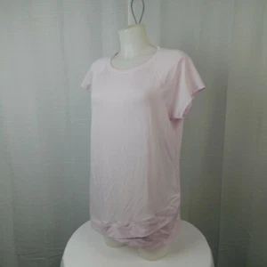 Ideology Short Sleeve Crossover-Hem Active Tee - Whisper Pearl, Medium #8445 - Picture 1 of 5