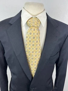 JOS A BANK Signature Gold Navy Pinstripe Stitch Lapel Suit Sz 43 L Pants 38 X 31 - Picture 1 of 14