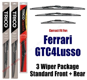 Paquete de 3 limpiaparabrisas delanteros y traseros - se adapta a Ferrari GTC4Lusso 2017 - 30280/170/160 - Imagen 1 de 1