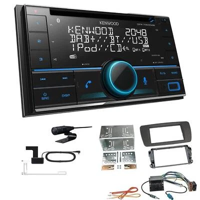 Kenwood DPX-7300DAB Autoradio Bluetooth DAB+ für Seat Ibiza IV ab 2008 tuamgrau - Bild 1 von 4