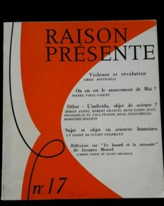 RAISON PRESENTE N°17 FRANCE/PHILOSOPHIE/HISTOIRE/POLITIQUE - Bild 1 von 3