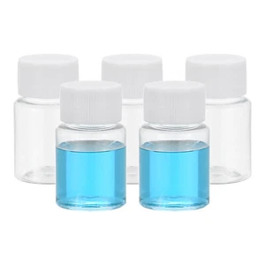 Reagenzflaschen,15 ml,runde PET-Weithalsflaschen mit Schraubverschluss,5 Stück - Bild 1 von 6