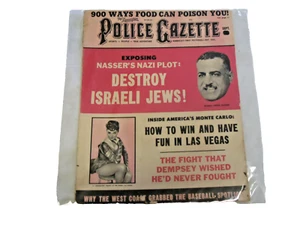 1961 SEPTEMBER THE NATIONAL POLICE GAZETTE MAGAZINE - NASSAR PLOT DESTROY JEWS - Picture 1 of 3