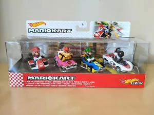 HOT WHEELS MARIO KART Paquete de 4 Exclusivo Walmart Negro Yoshi P-Wing NUEVO Y SELLADO - Imagen 1 de 2
