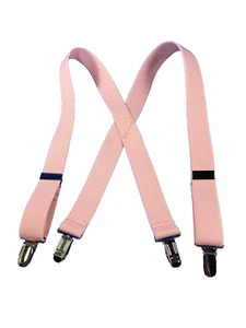 Children's, 30" Pink 1", Adj. Suspenders / Braces, Made in the USA - Picture 1 of 2