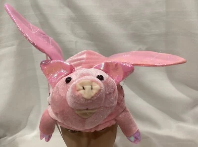 Flying Pig Velour Hat Novelty Cap Flapping Wings  NEW - Image 1 of 4