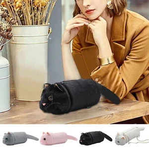 Cute Cartoon Cat Plush Crossbody Shoulder Bag Money Pouch Wallet For Phone Purse - Picture 1 of 16