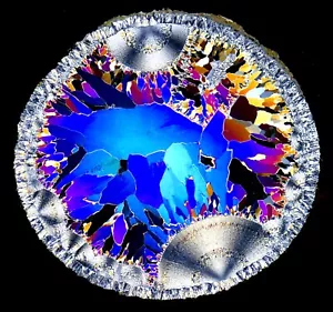 Stunning AGATE ACHAT thin section - THE BLUE WONDER - microscope slide - Picture 1 of 22