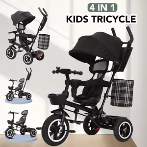Tricycle Bike 4 In 1 Trike Baby Prams Kids Stroller Toddler Riding Toys Gift - Picture 1 of 36