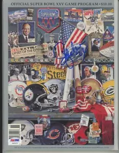 Ottis OJ Anderson Giants signed Super Bowl XXV 25 Program MVP PSA/DNA autograph - Picture 1 of 2