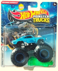 2025 HOT WHEELS MONSTER TRUCKS 1:64 TOTALLY TOONED 1/4 - 1970 DODGE CHARGER R/T - Picture 1 of 1