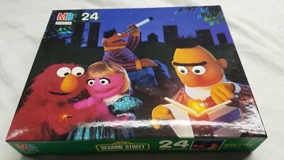 1993 SEALED Sesame Street 24 piece puzzle Feat. Twin Towers in background MB - Image 1 of 4