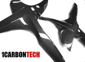 CARBON FIBER FRONT SIDE PANELS FAIRINGS 08 09 2008 2009 2010 SUZUKI GSXR 600 750 - Picture 1 of 12