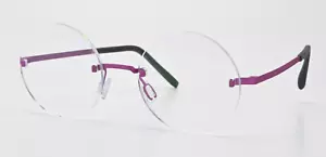 BLACKFIN Brille Aero COL 1367 Pink Seidenmatt Randlos Rund Flex Ultraleicht S - Picture 1 of 12