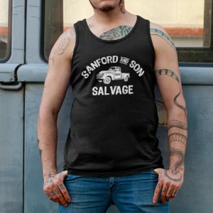 Red Foxx Sanford and Sons Salvage TV Show Men's Tank Top - Picture 1 of 5