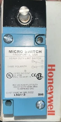 Interruptor de límite de alta resistencia Honeywell LSQ113 10 amperios 600 Vac microinterruptor. ¡Nuevo!  E3 Foto 1 de 3