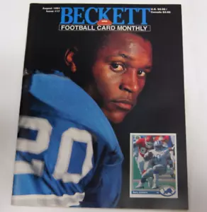 Beckett Football Card Mensile Agosto 1991 Numero #17 Barry Sanders/Derrick Thomas - Foto 1 di 2