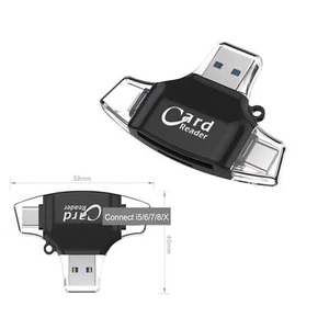 For IOS Android Mobile Computer Memory Card Adapter OTG Card Reader SD TF Card - Picture 1 of 6