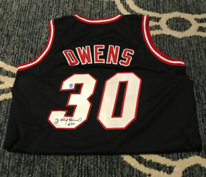 Billy Owens Autographed Basketball Jersey Miami Heat #30 DAVE @ ADAMS COA