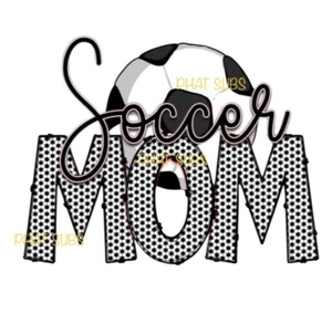 Sublimation Print Soccer Mom Ready to Press Heat Transfer - Picture 1 of 1