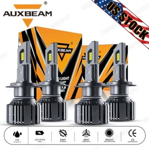 For VW Jetta Passat Golf AUXBEAM CANBUS H7+H7 LED Headlight High Low Beam 6000K - Picture 1 of 12