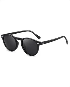Siphew polarisierte Sonnenbrille Herren Retro kleine runde Sonnenbrille ultraleicht TR90 - Bild 1 von 5