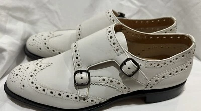 Туфли мужские Church's Minster белые кожаные двойные Monk Brogue размер США 10 - Изображение 1 из 4