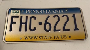 PENNSYLVANIA  Authentic License Plate  WWW.STATE.PA.US   PLATE # FHC-6221 - Picture 1 of 2