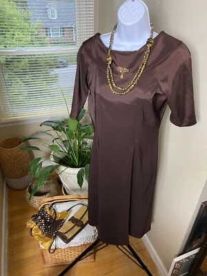 Vestido vintage marrón Shabby Apple para dama talla M Foto 1 de 4