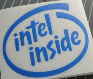 Intel Inside Vinyl Sticker (Blue) (100mm) - INTEL AMD CPU GPU PC MOD - Imagen 1 de 1