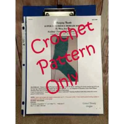 New Knitted Threads Mary Jane Wood KTC-804 Amazing Crochet Mohair Socks Pattern - Image 1 of 2