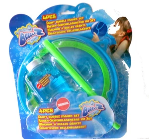 Riesen-Seifenblasen-Set XXL-Bubble Stäbe Flüssigkeit und Mega Bubble Seifenblase - Bild 1 von 2