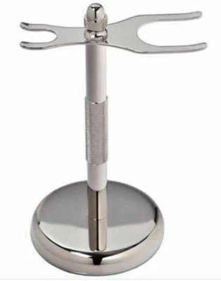 SOPORTE PARA AFEITAR SEGURIDAD AFEITADORA Y TEJÓN CEPILLOS RACK METAL CROMO SOPORTE  - Imagen 1 de 4