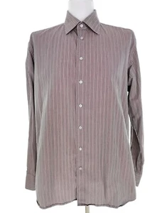 Sand  T. 43 Morado Hombre Camisa elegante Algodón 100% Manga larga Rayas - Imagen 1 de 5