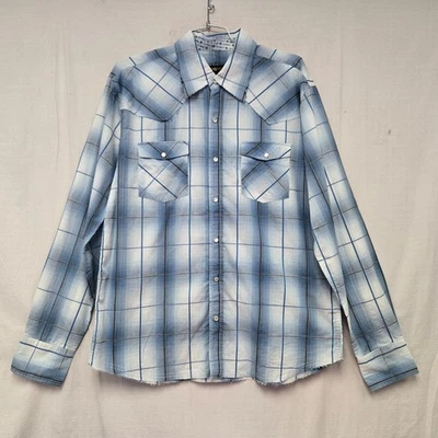 Camisa Western Jack Daniel's JD Bordada a Cuadros Azul/Blanco/Gris Grande PANTALLA Foto 1 de 4