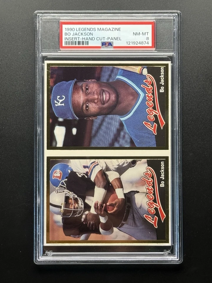 1990 LEGENDS MAGAZINE BO JACKSON INSERT-HAND CUT-PANEL PSA 8 - Image 1 of 2
