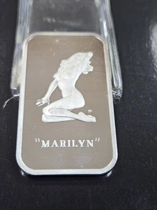 1973 1 Oz Marilyn Monroe .999 Silver Colonial Mint Variety Art Bar #10640 - Picture 1 of 3