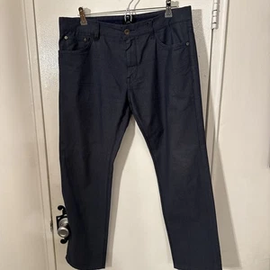 Hugo Boss Pants Mens 33x30 Blue Tapered Fit Casual Chino Dress Cotton - Picture 1 of 9