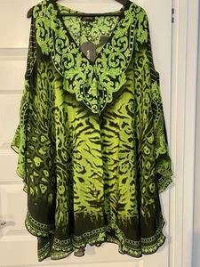 CZARINA - 🌿Green Tigress Kaftan Dress - NEW with Tags - Picture 1 of 7
