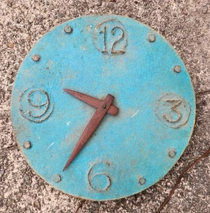 Mid Century Studio Pottery Wall Clock w/ Rosewood Hands - Picture 1 of 8